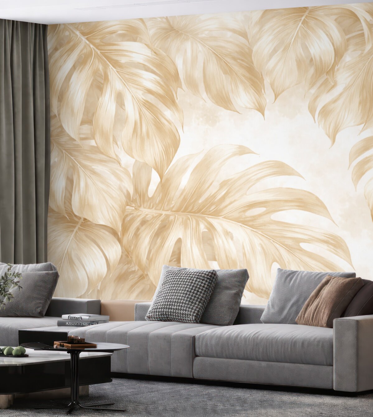 Fototapeta Beżowe liście.