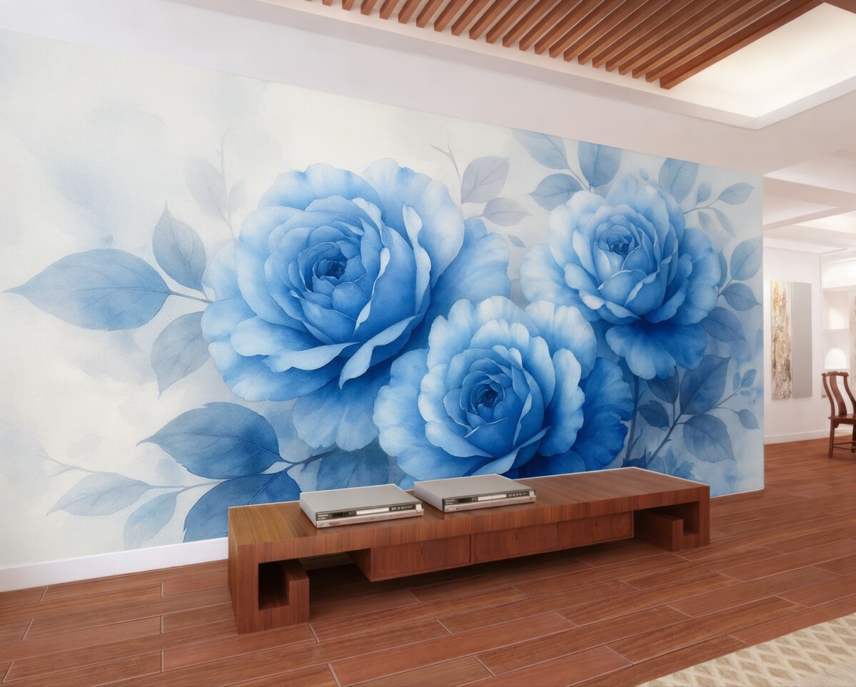 Fototapeta Niebieskie kwiaty róży.