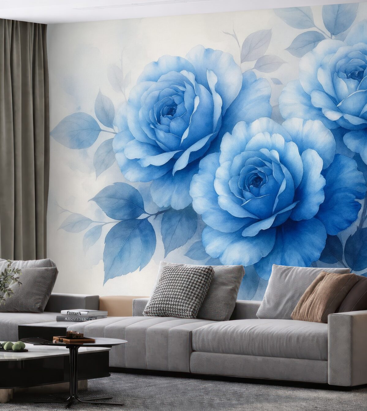 Fototapeta Niebieskie kwiaty róży.