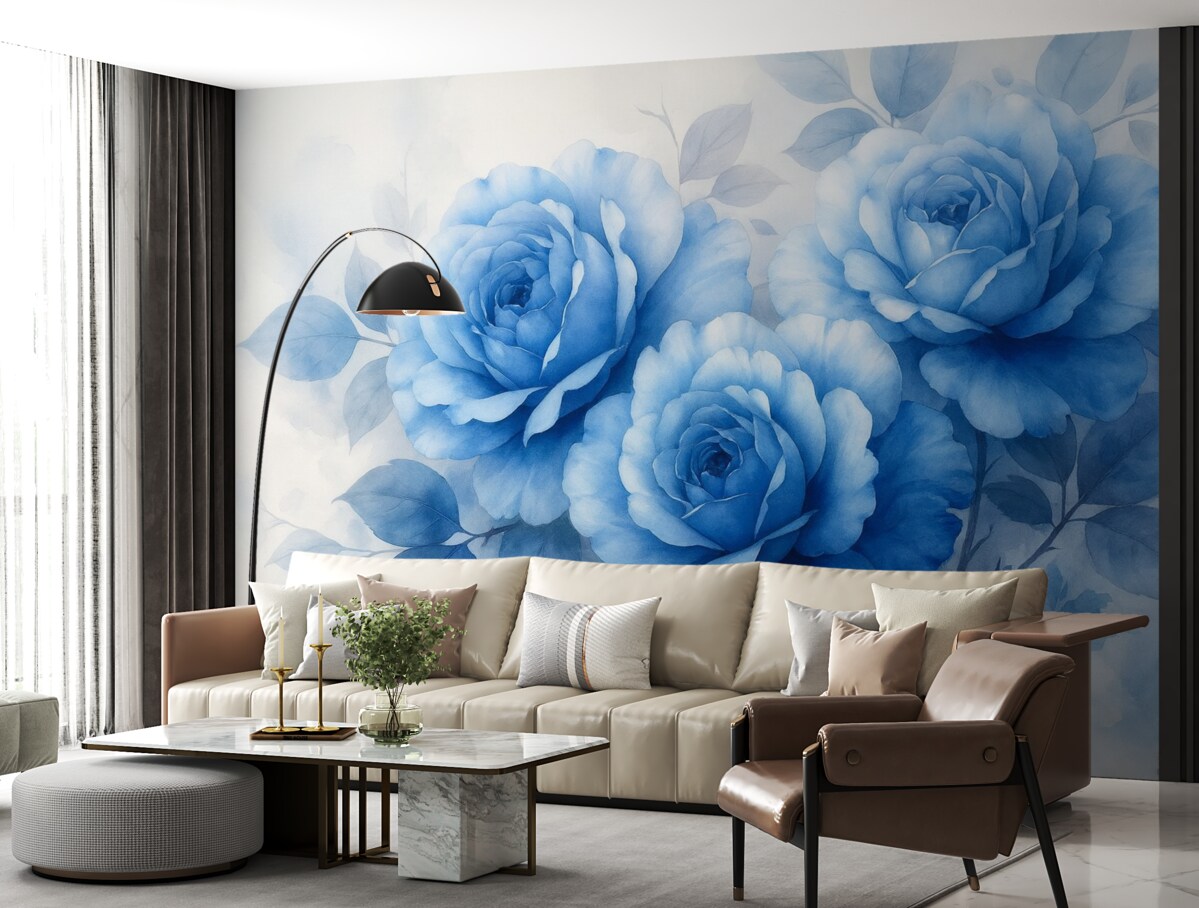 Fototapeta Niebieskie kwiaty róży.