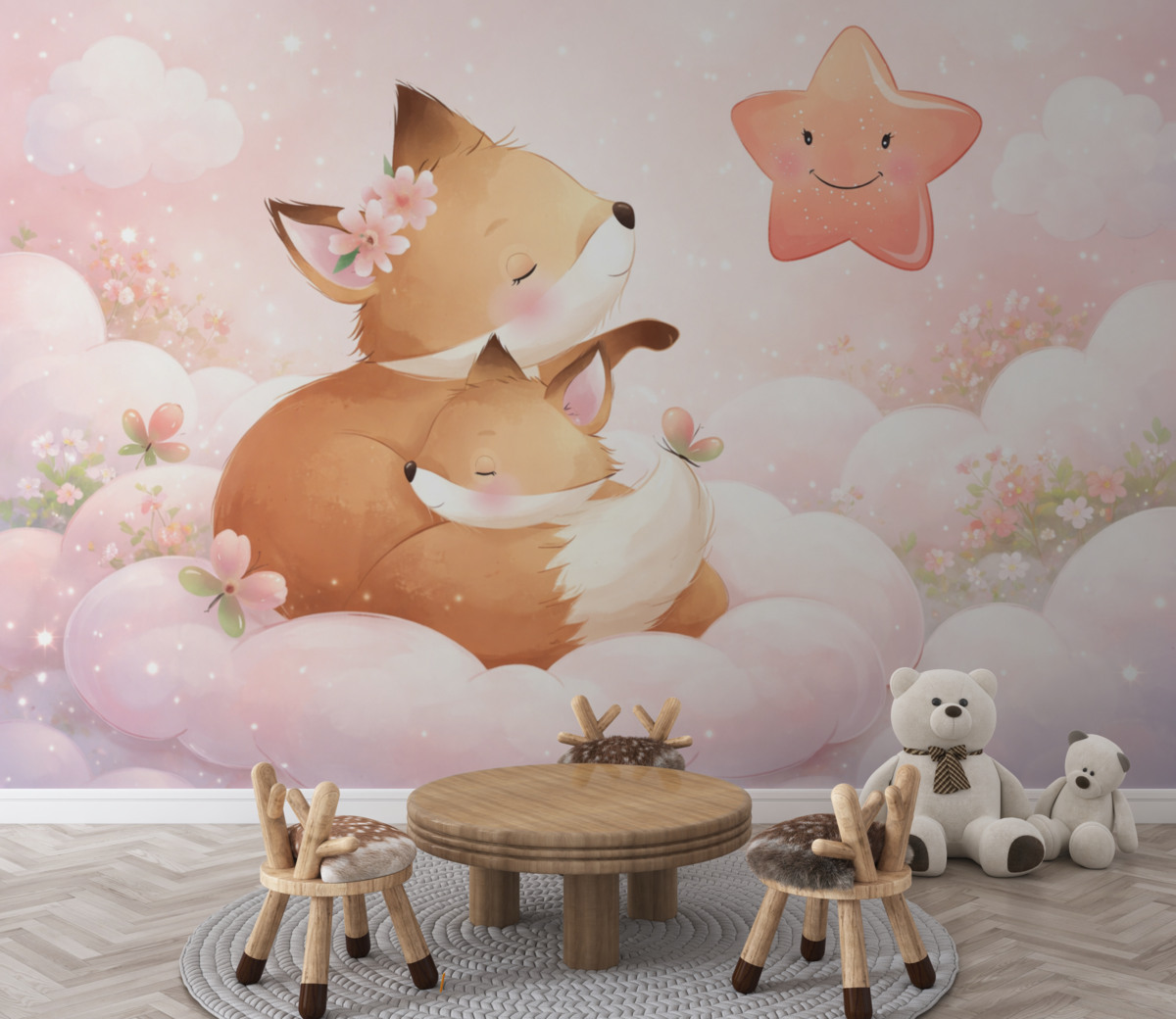 Fototapeta Lisa z nagimi łatami.