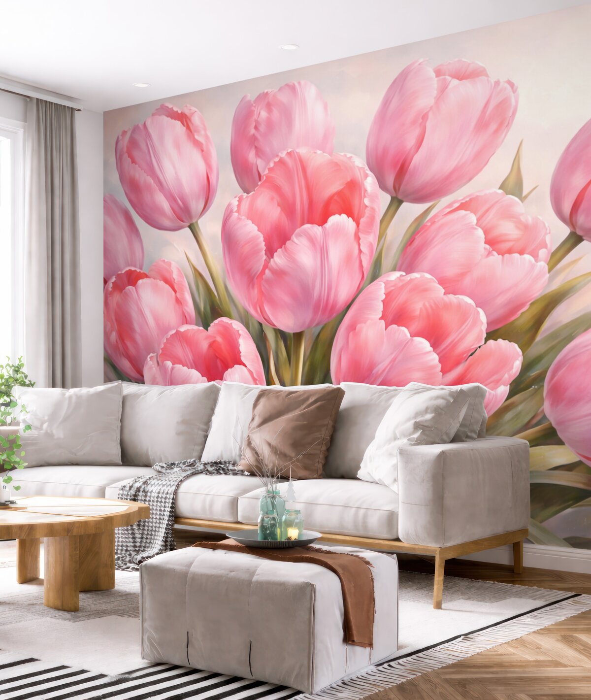 Fototapeta Subtelne różowe tulipany.