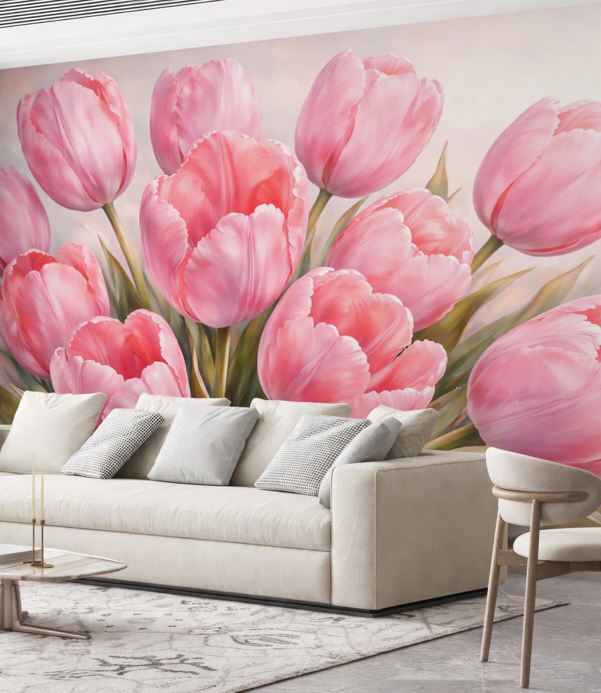 Fototapeta Subtelne różowe tulipany.