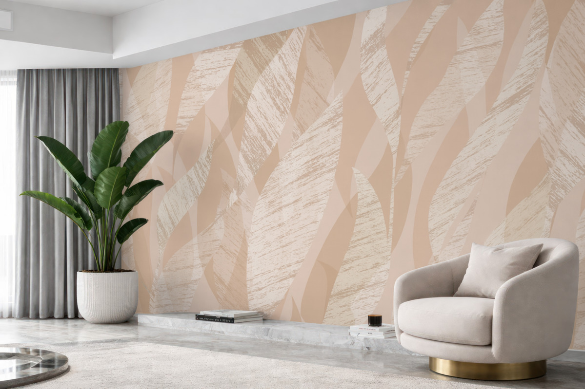 Fototapeta Liście grunge w odcieniu brzoskwiniowym.