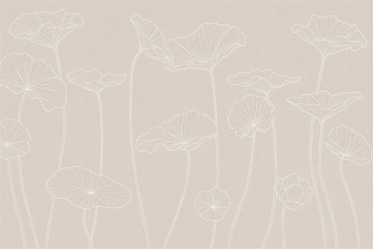 Fototapeta Liście lilie wodnej - prostota, świeży kierunek.