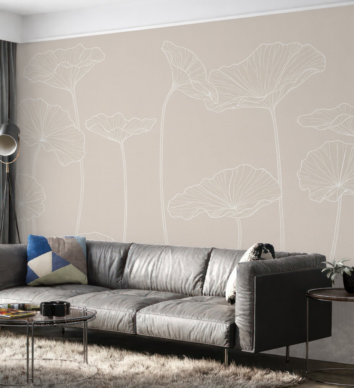 Fototapeta Liście lilie wodnej - prostota, świeży kierunek.