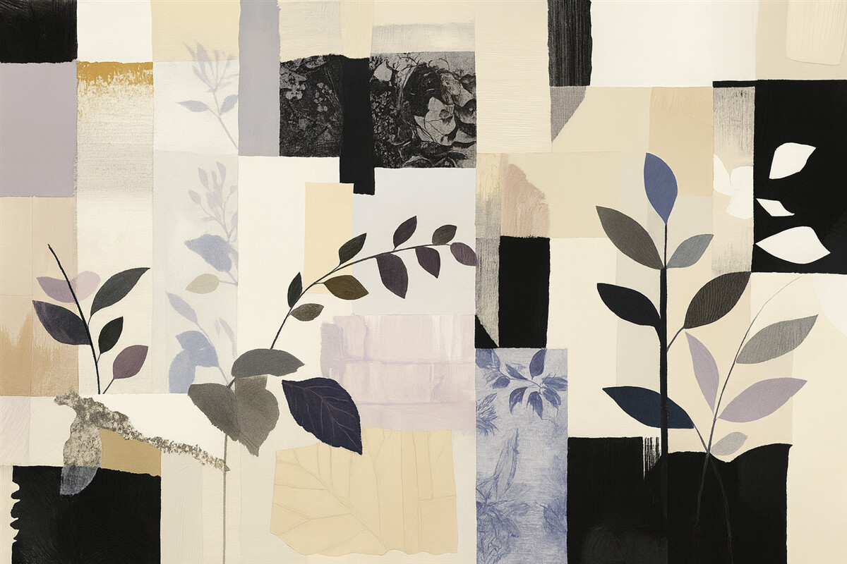 Fototapeta Kolaż z liśćmi.