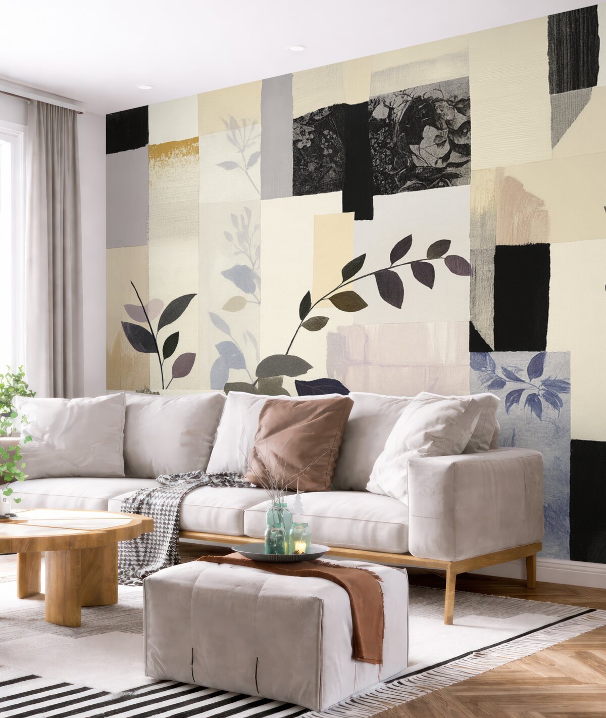 Fototapeta Kolaż z liśćmi.