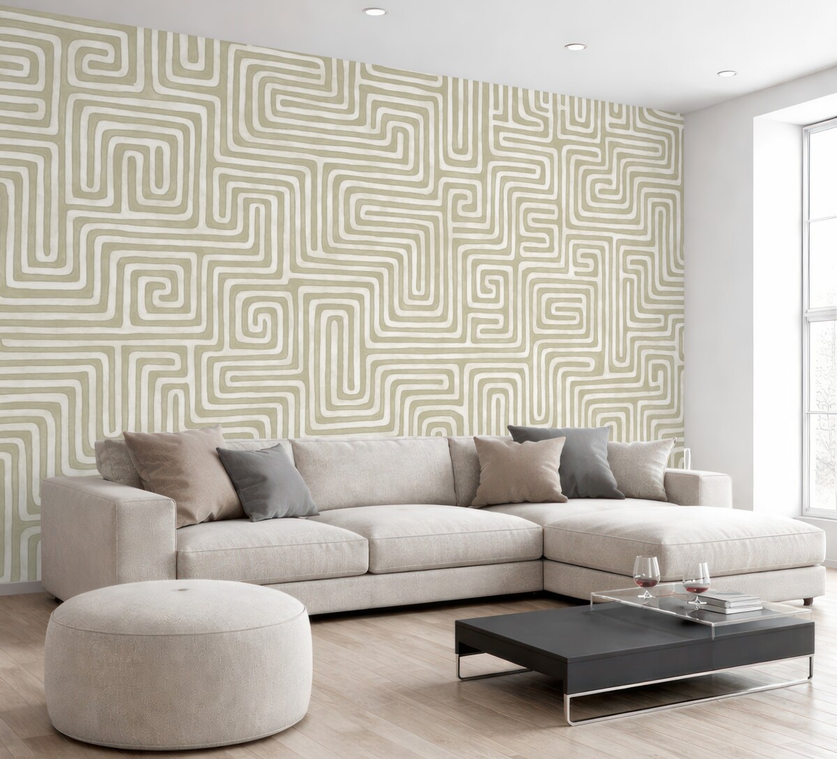 Fototapeta Elegancki, współczesny labirynt.