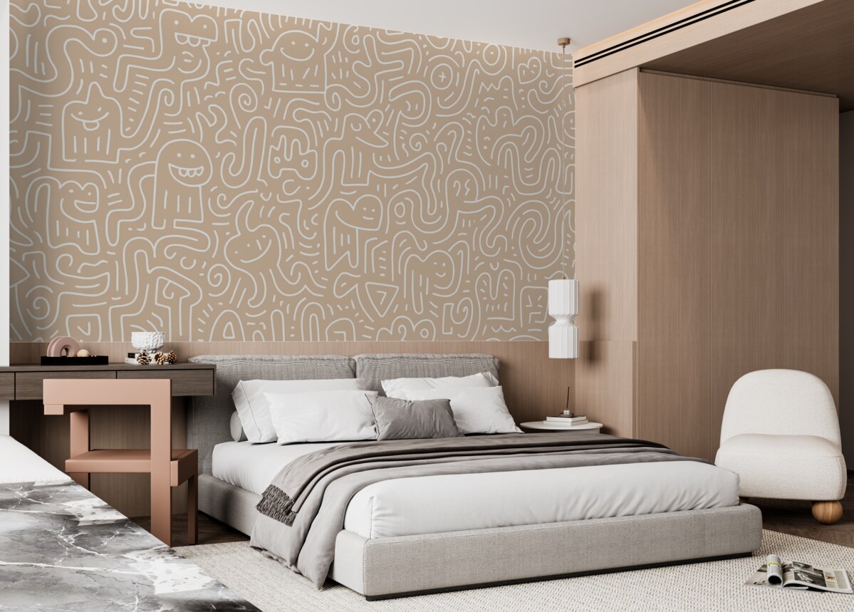 Fototapeta Stylowe malowidła ścienne dla dzieci.