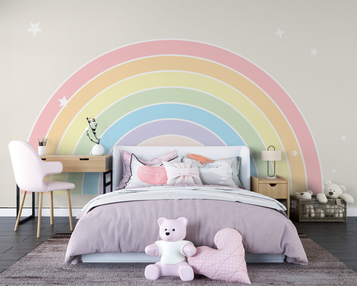 Fototapeta Tęcza z konstelacjami.