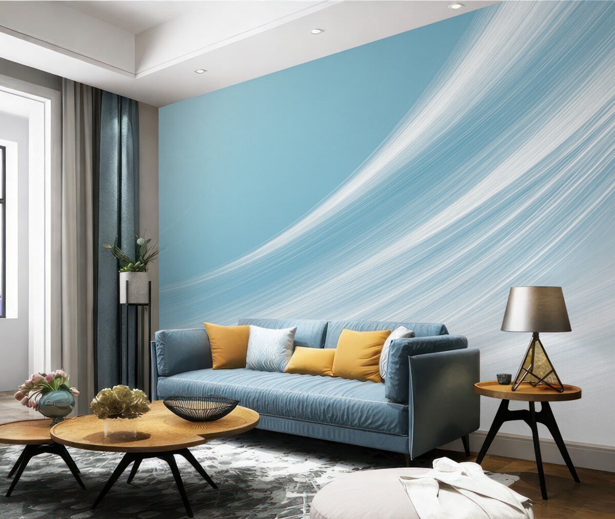 Fototapeta Błękitne pasy.