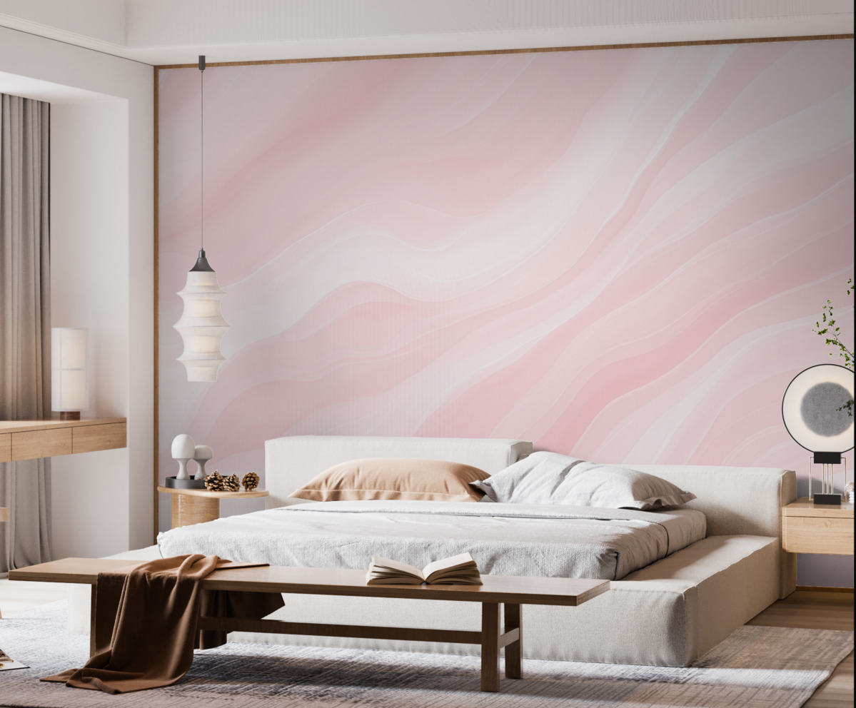 Fototapeta Różowe subtelne fale.