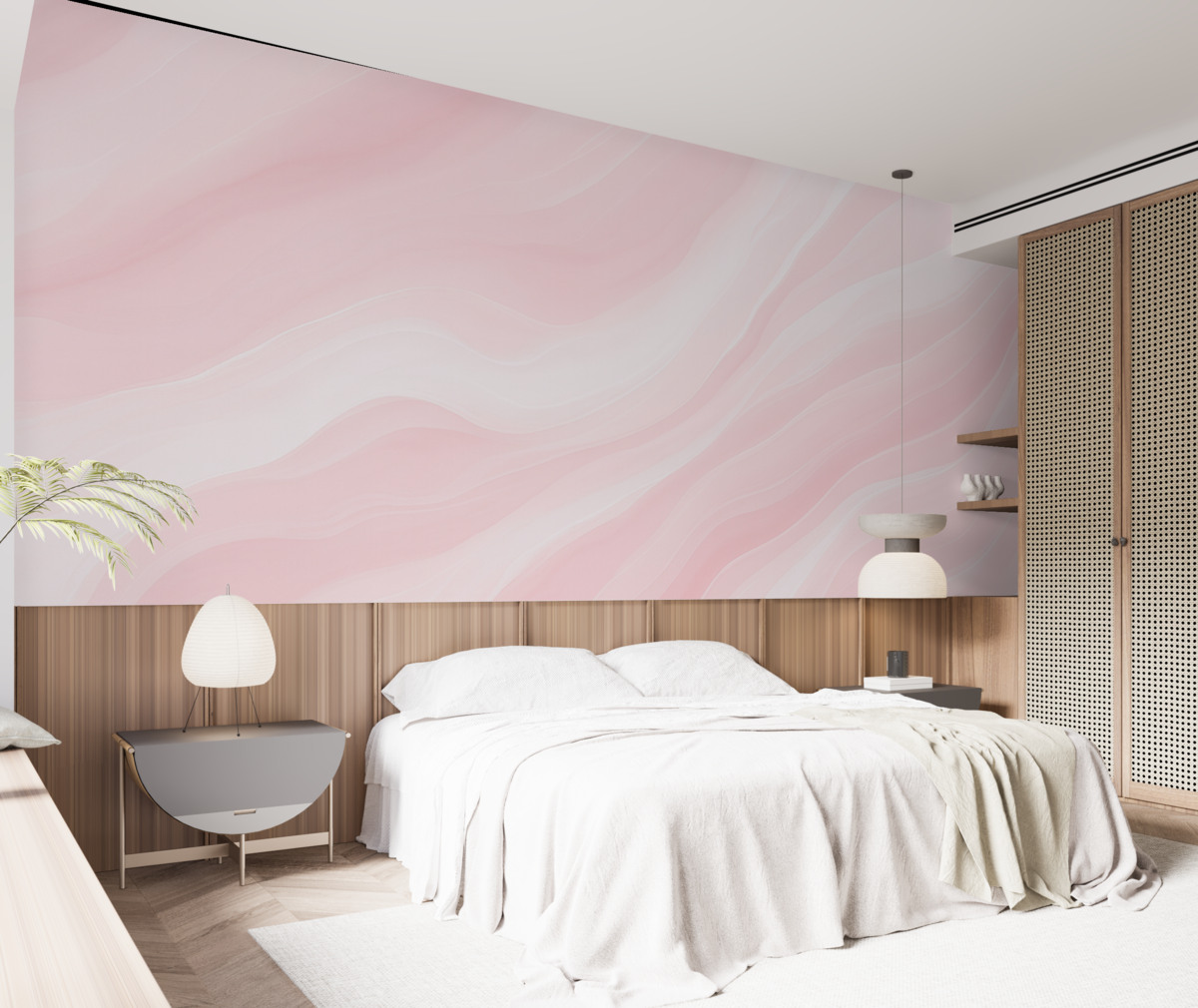 Fototapeta Różowe subtelne fale.
