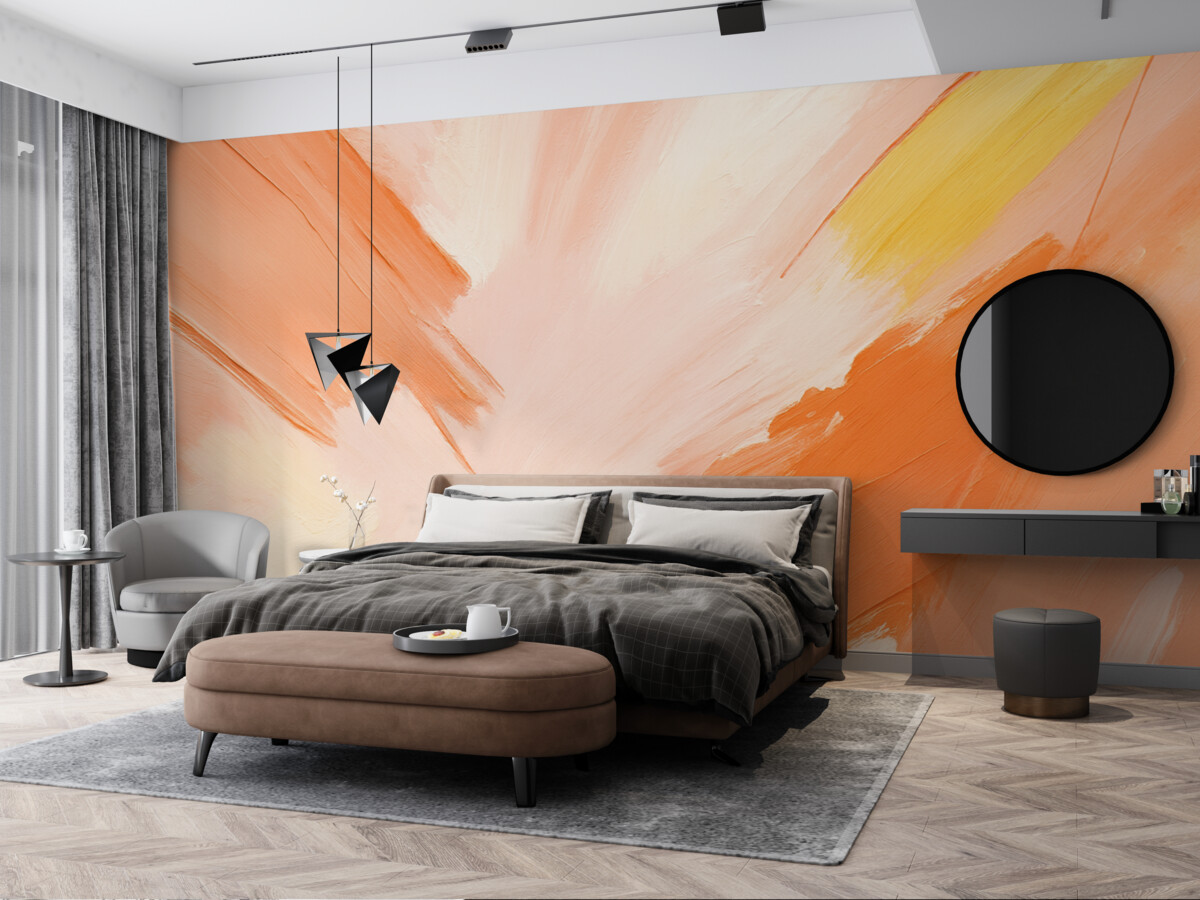 Fototapeta Kolorowe mazy: czerwony, pomarańczowy.