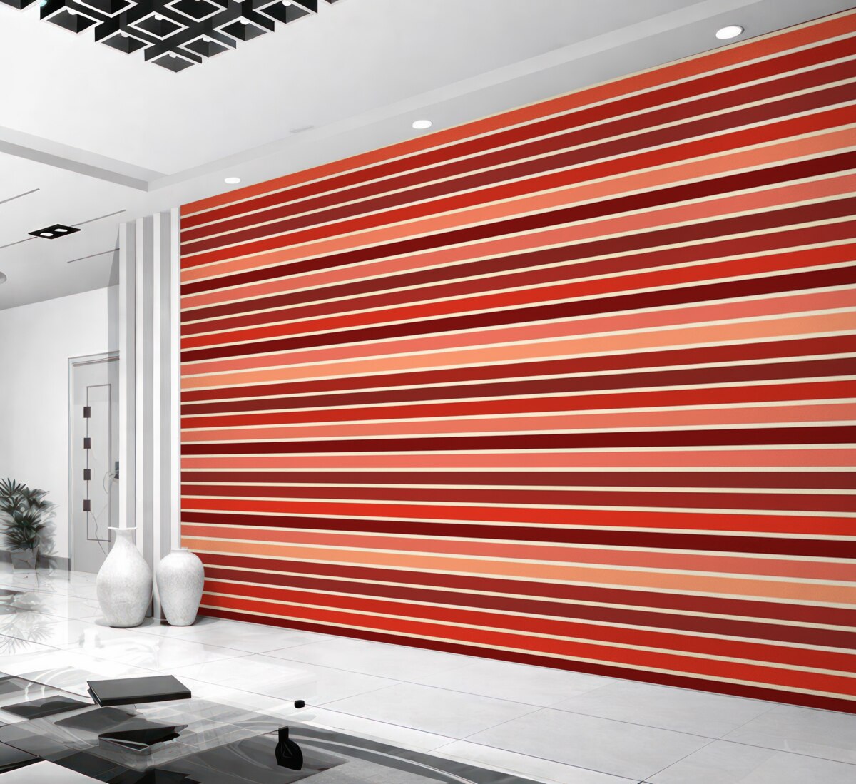 Fototapeta Pasy w tonacjach czerwieni.