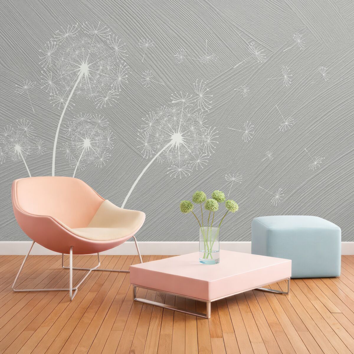 Fototapeta Wielkie białe mniszki medyczne.