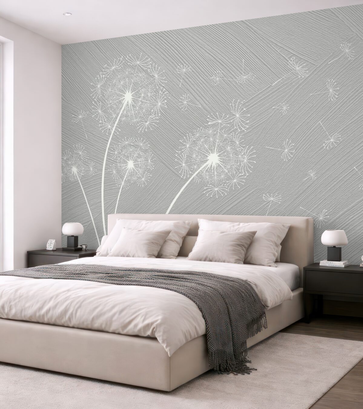 Fototapeta Wielkie białe mniszki medyczne.