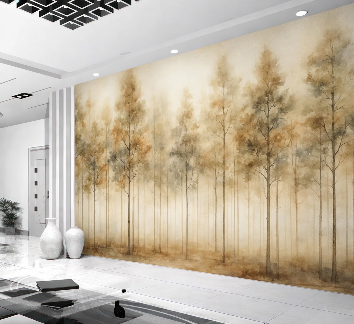 Fototapeta Malowany abstrakcyjny gaj.