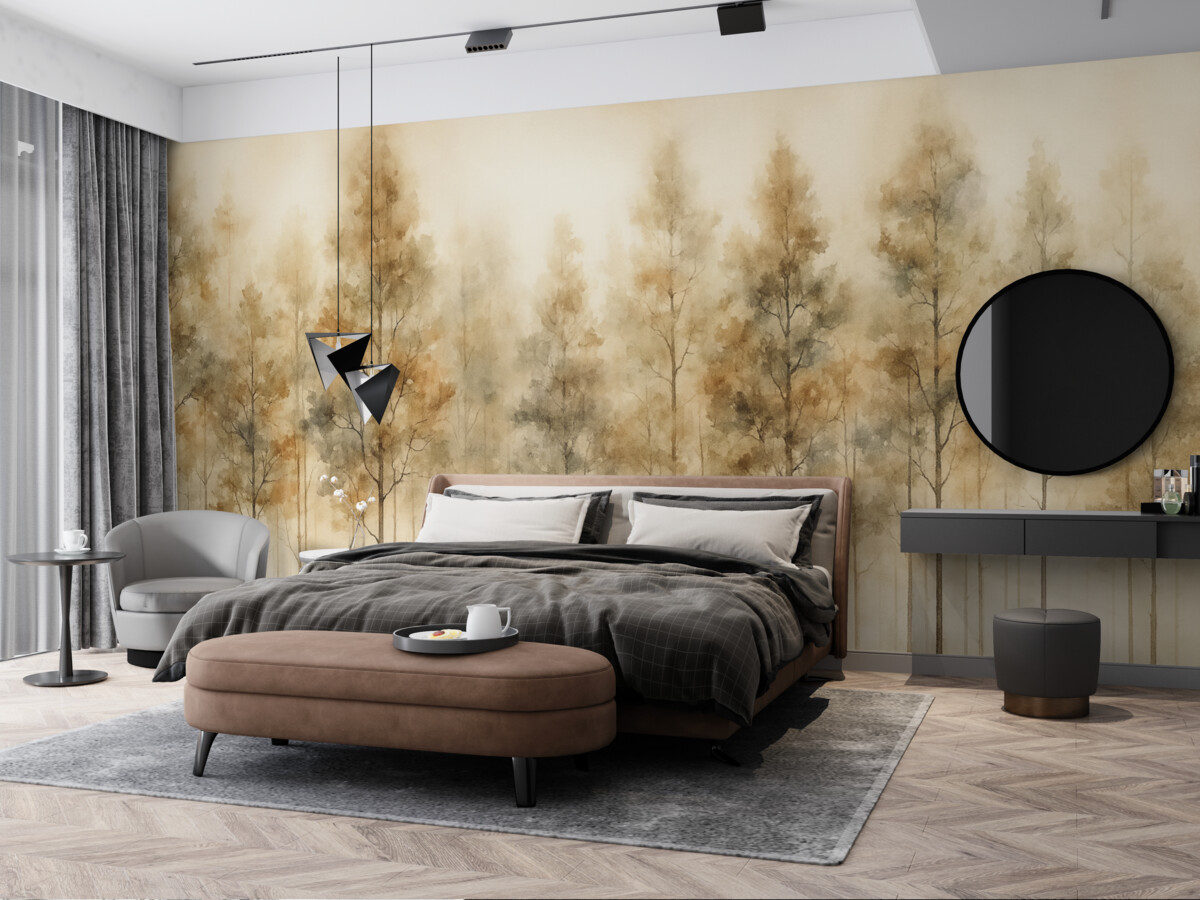 Fototapeta Malowany abstrakcyjny gaj.