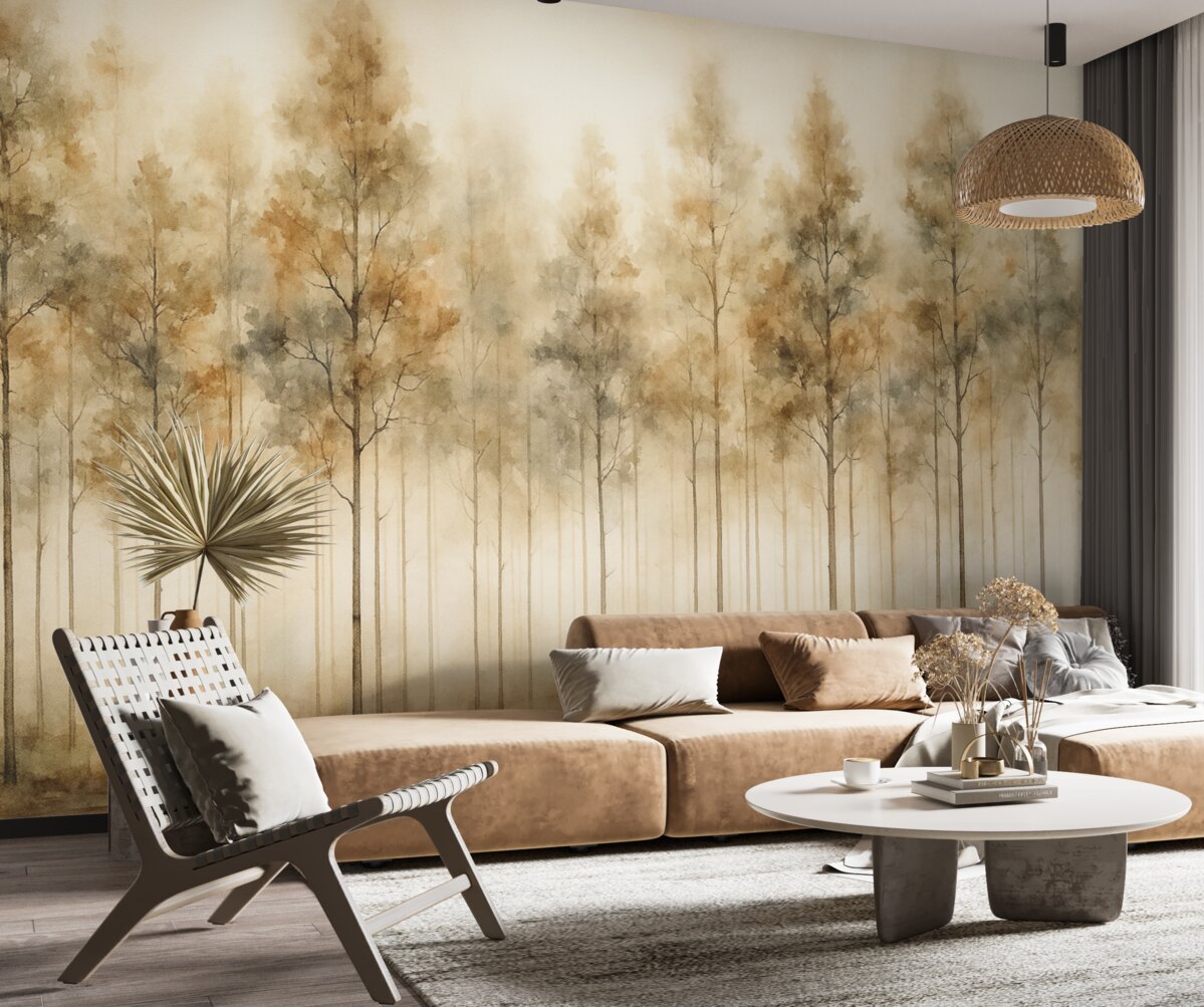 Fototapeta Malowany abstrakcyjny gaj.