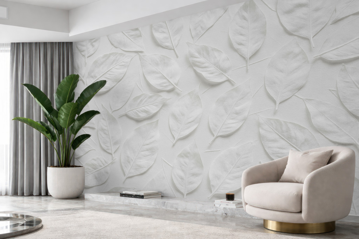 Fototapeta Biała kwiatowa abstrakcja roślin.