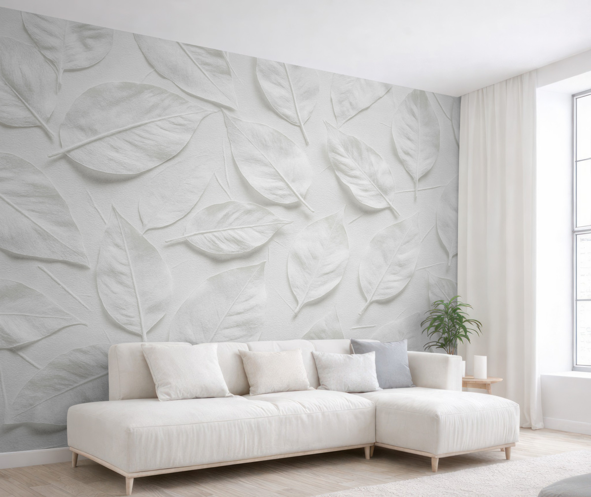 Fototapeta Biała kwiatowa abstrakcja roślin.