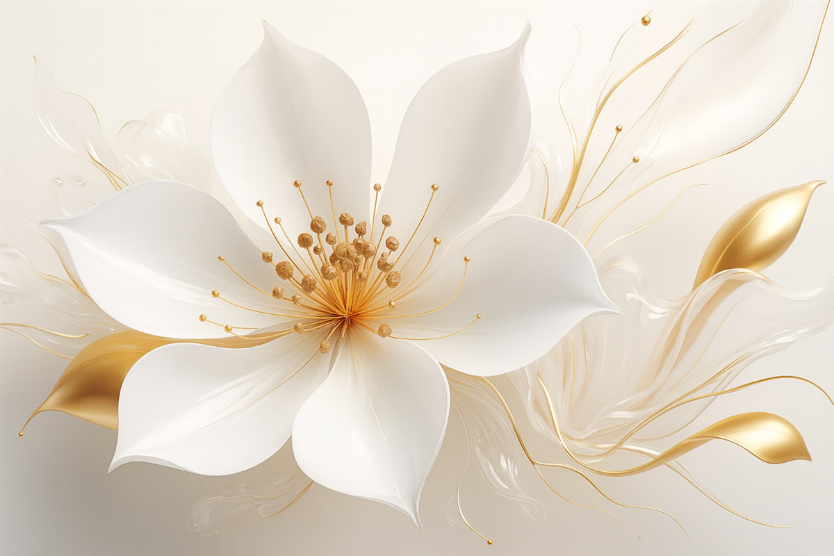 Fototapeta Wielki jasny kwiat na abstrakcyjnym tle.