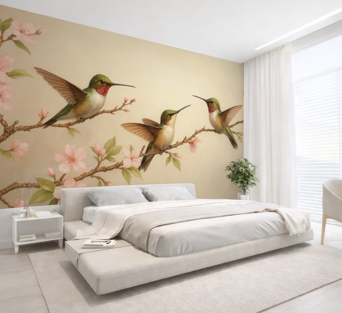 Fototapeta Trzy koliberki.