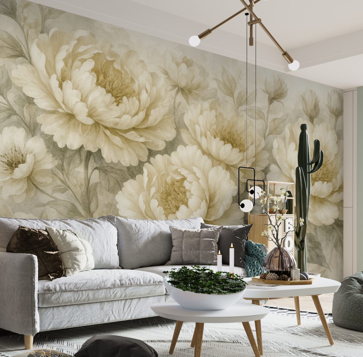 Fototapeta Wielkie kwiaty peonii.