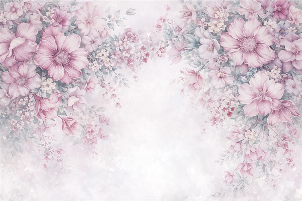 Fototapeta Wielkie kwiaty na ścianie.