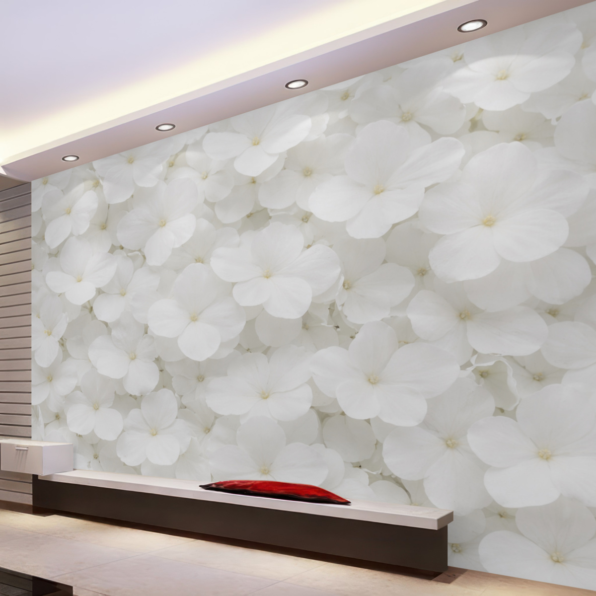 Fototapeta kwiaty w kolorze białym