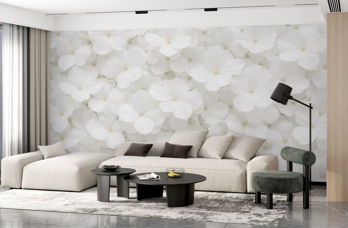 Fototapeta kwiaty w kolorze białym