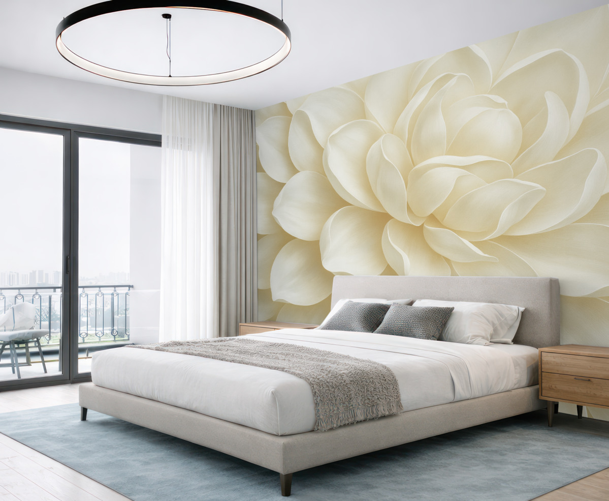 Fototapeta Jasny, intensywny kwiat w dużym zbliżeniu.