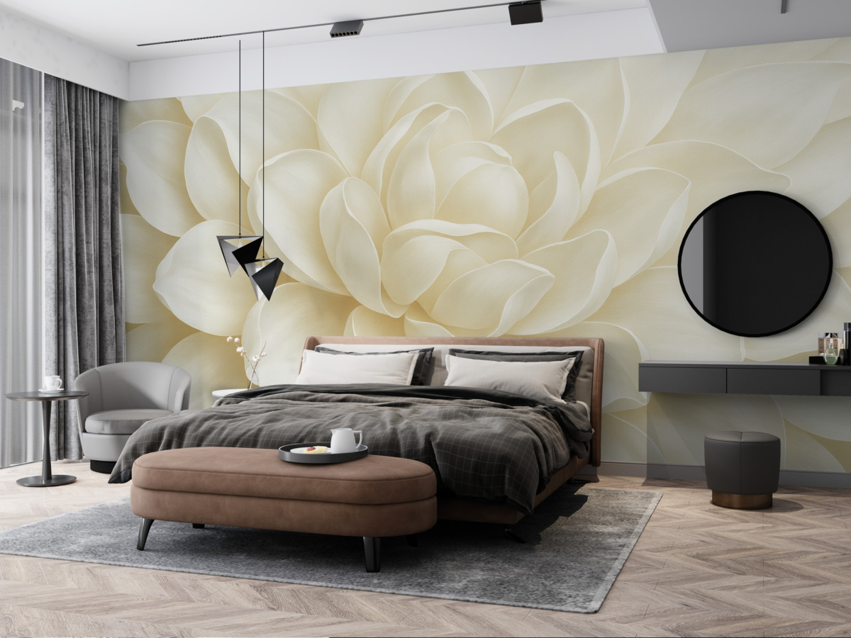 Fototapeta Jasny, intensywny kwiat w dużym zbliżeniu.