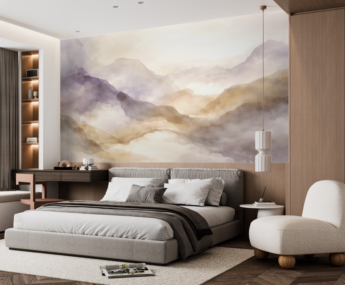 Fototapeta Zbyt duża ilość farby akwarelowej.