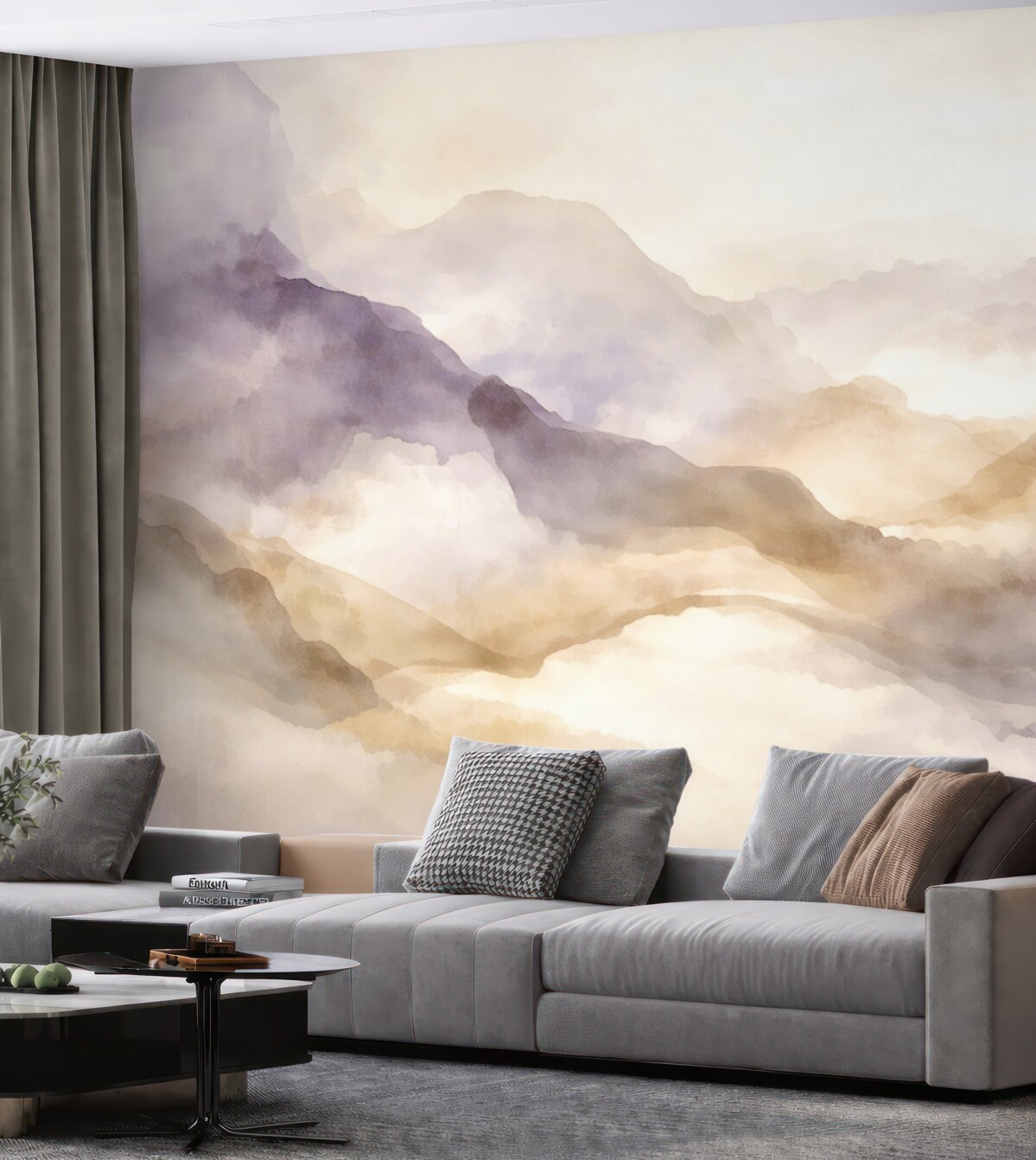 Fototapeta Zbyt duża ilość farby akwarelowej.