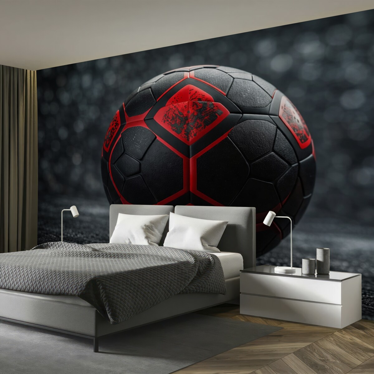 Fototapeta Wielka piłka do futbolu.