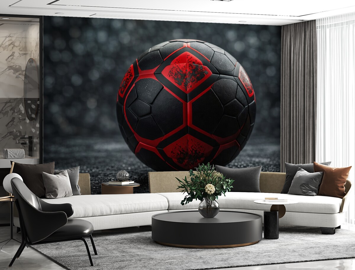 Fototapeta Wielka piłka do futbolu.