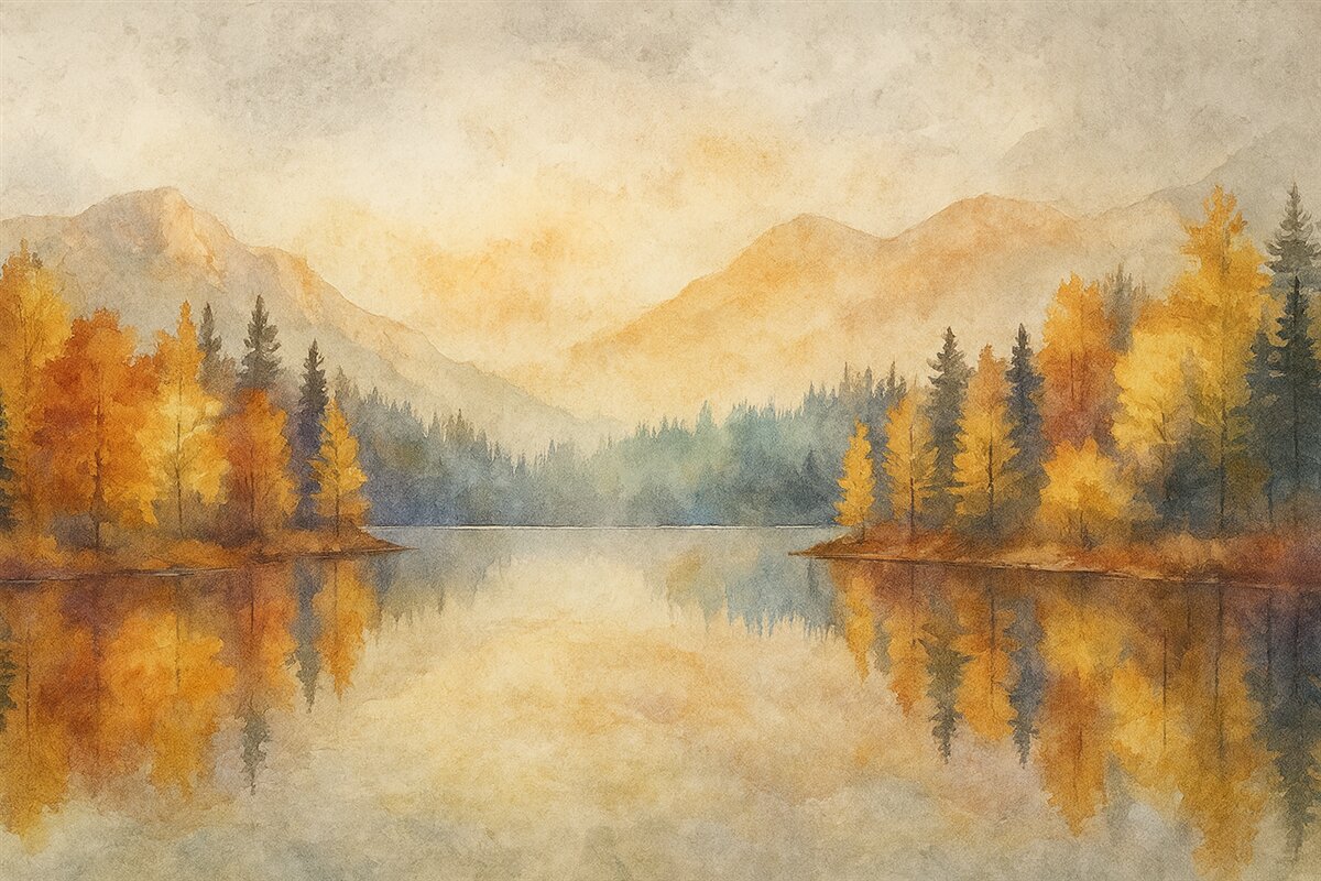 Fototapeta Akwaforta las.