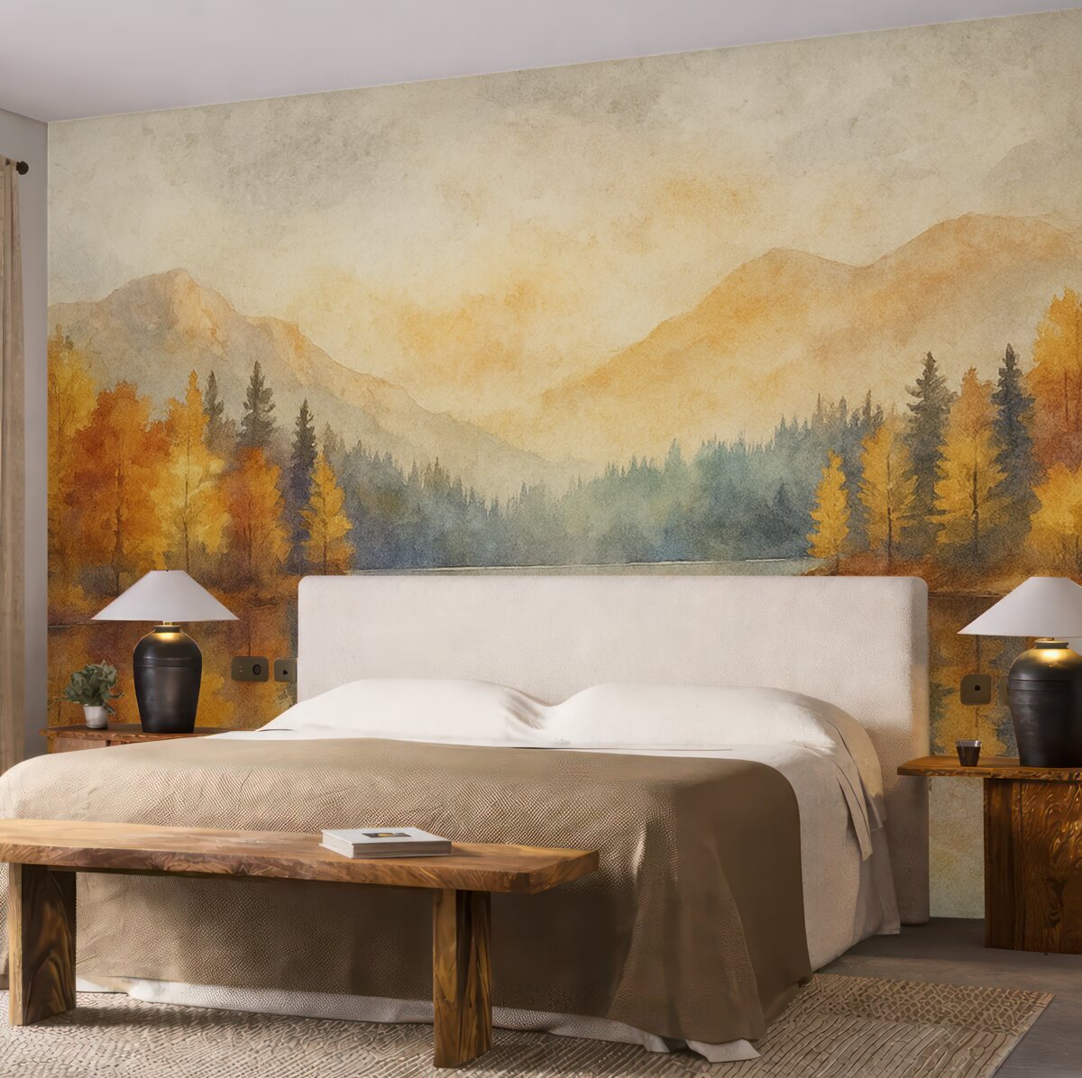 Fototapeta Akwaforta las.