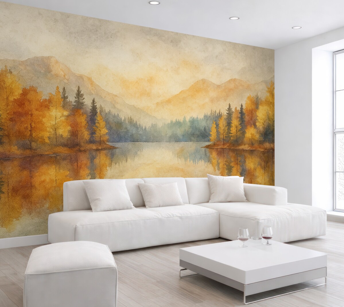 Fototapeta Akwaforta las.