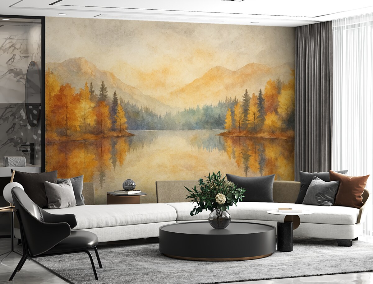 Fototapeta Akwaforta las.