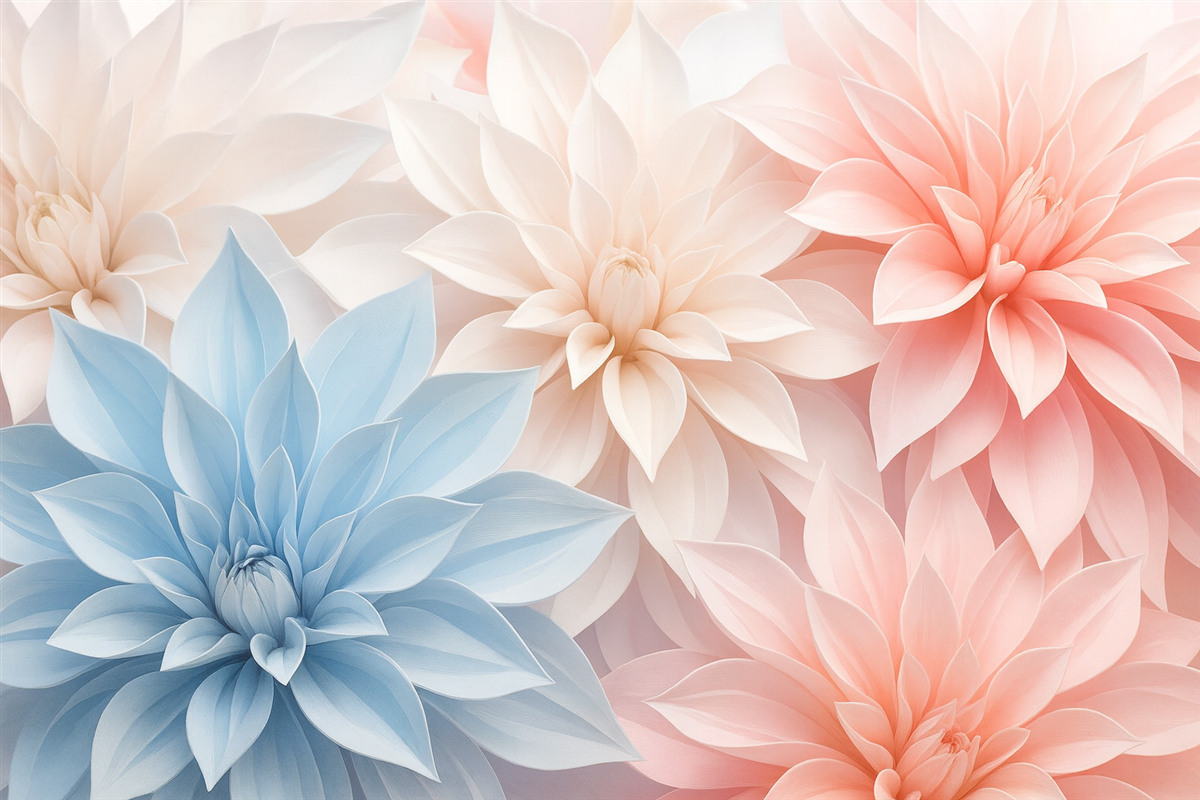 Fototapeta Ogromne, subtelne kwiaty.