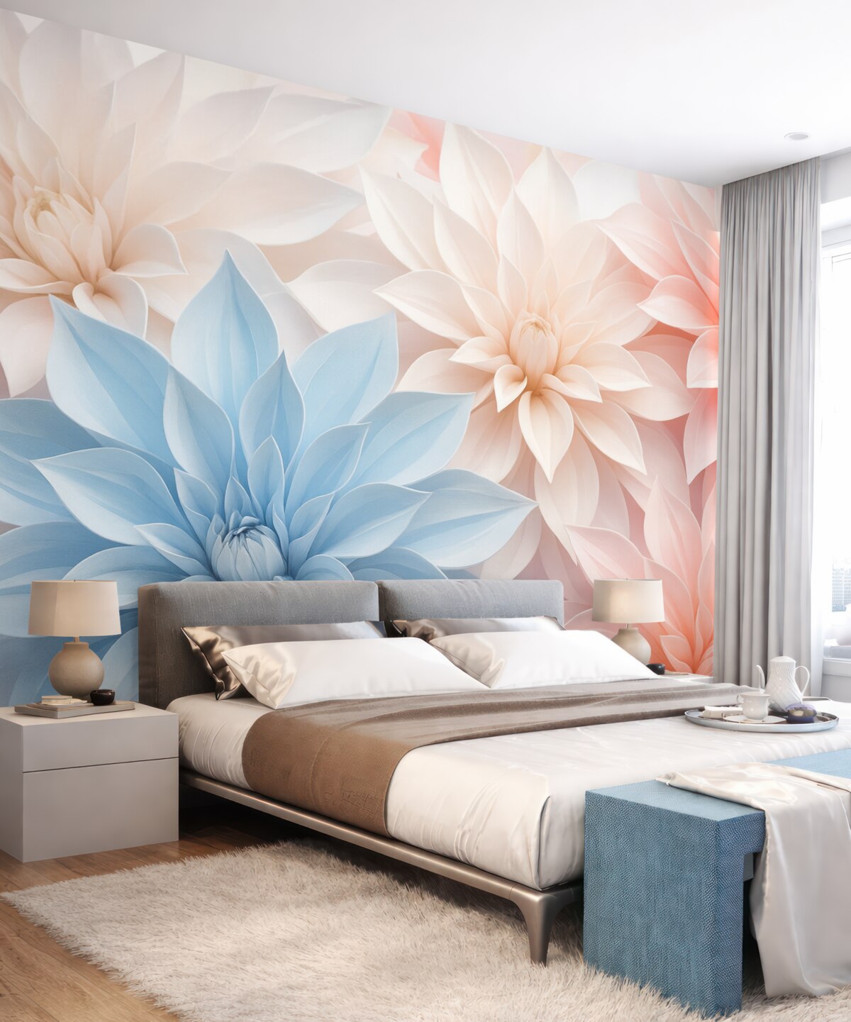 Fototapeta Ogromne, subtelne kwiaty.