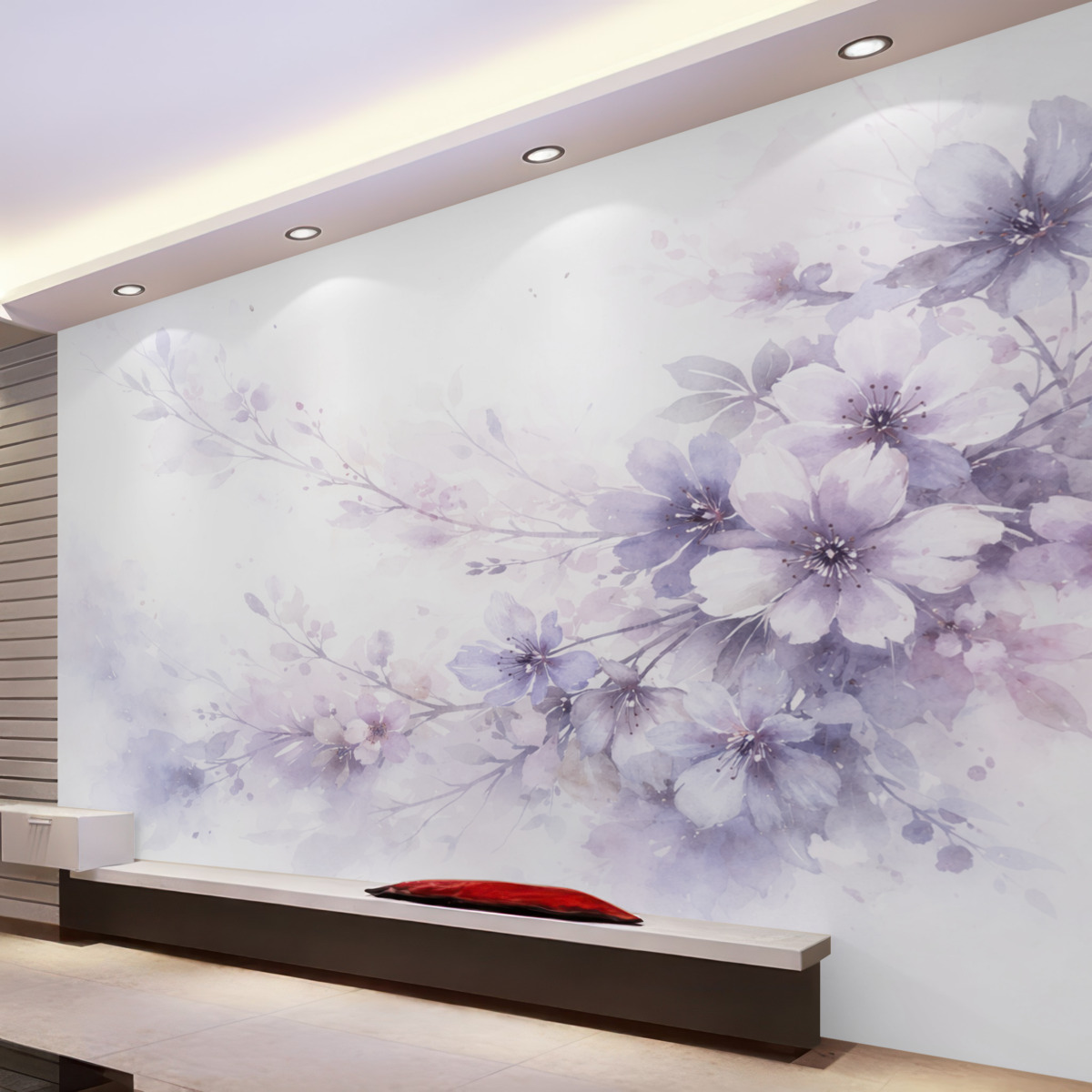 Fototapeta Delikatne, pastelowe, abstrakcyjne, teksturowane kwiaty z rozmytym tłem, kreujące marzycielską, eteryczną aurę.