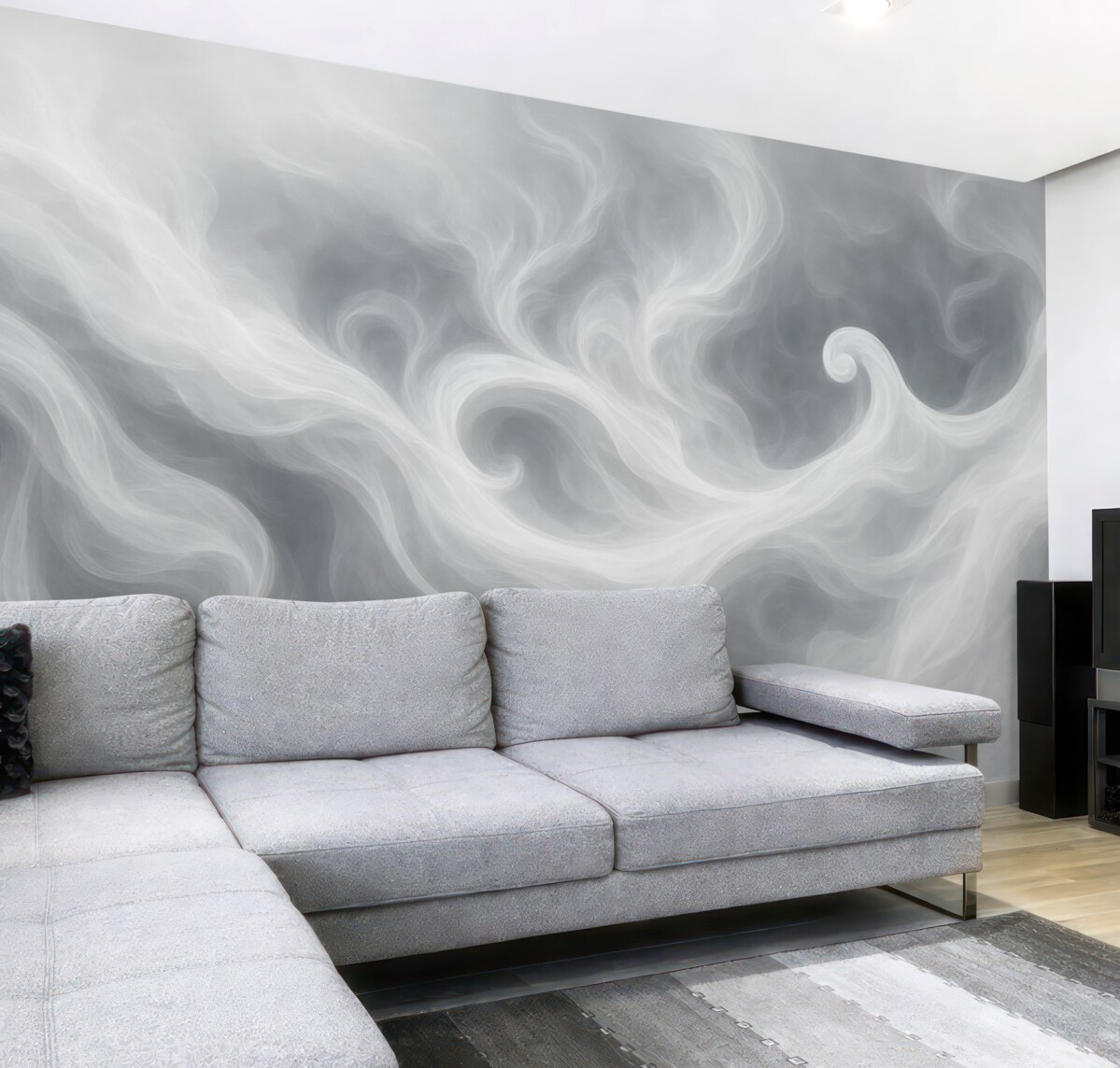 Fototapeta Abstrakcyjny dym w tonacjach niebieskich.