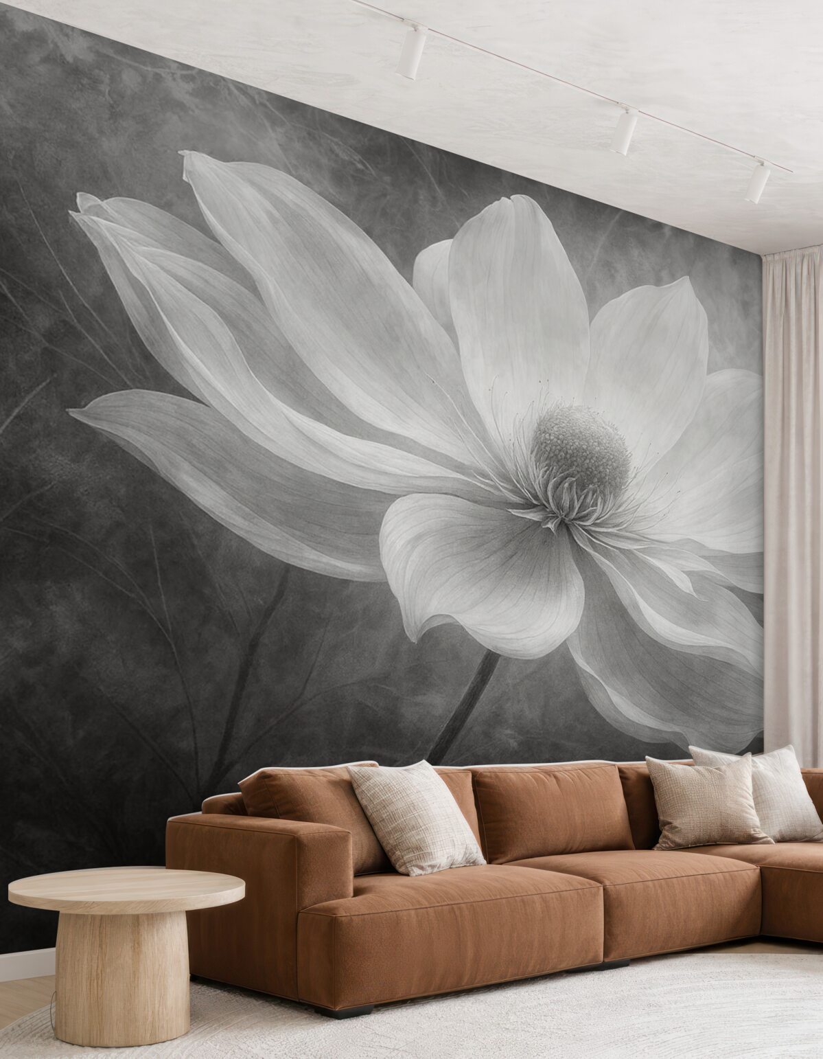 Fototapeta Przezroczysty subtelny ogromny kwiat.