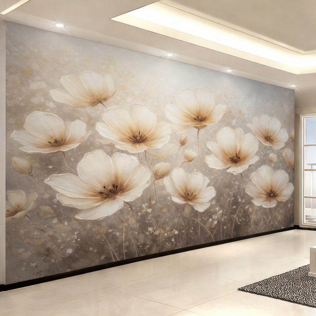 Fototapeta Wytworne kwiaty o subtelnych, aksamitnych płatkach w ciepłych tonacjach.