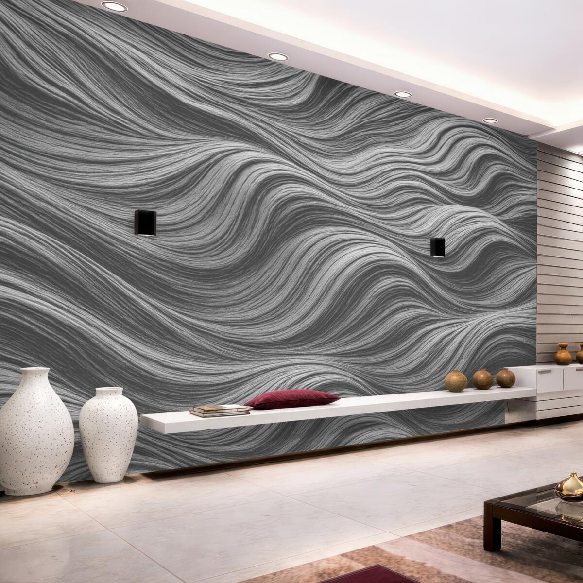 Fototapeta Szara i biała abstrakcyjna struktura.